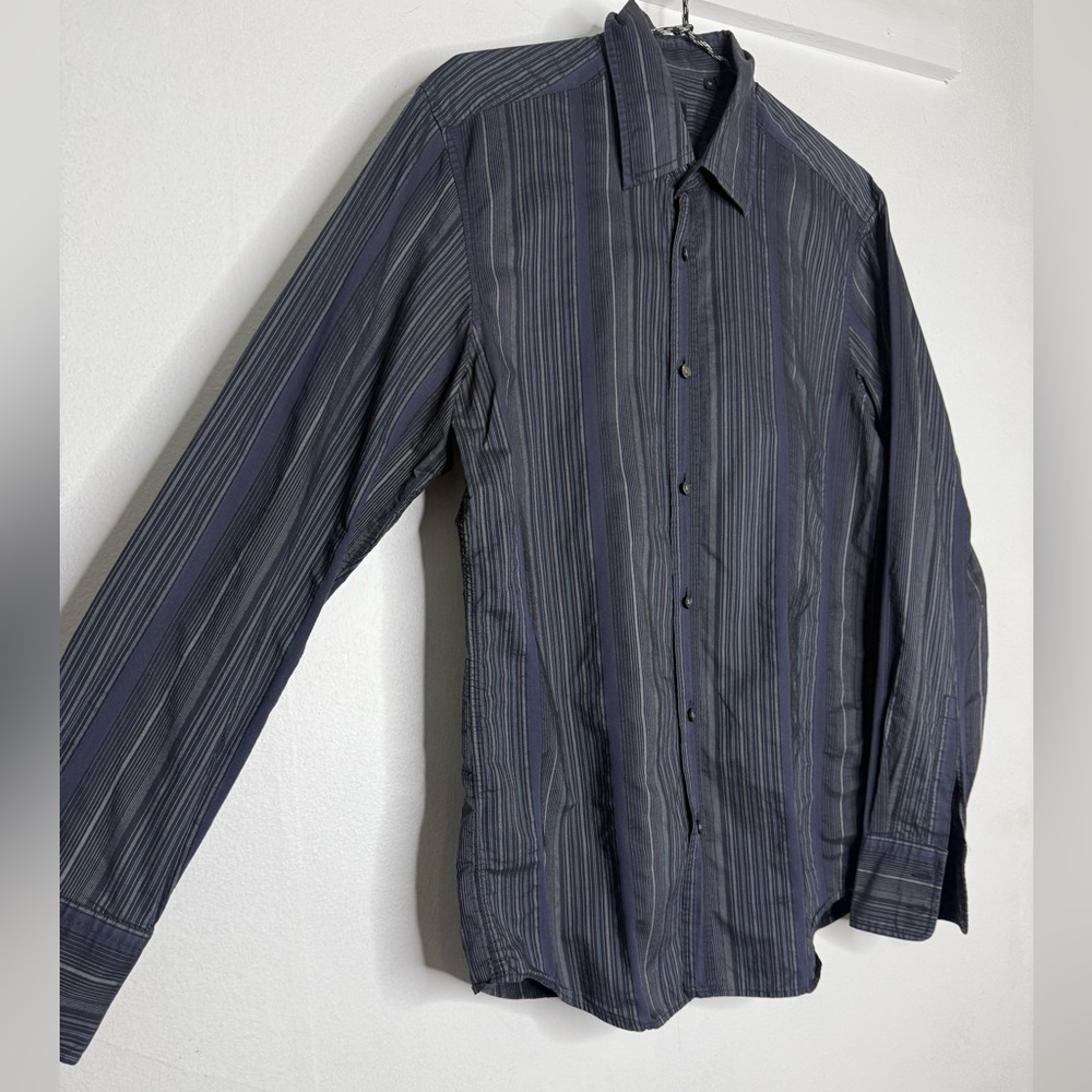 Hugo Boss Dark Striped Button Down Shirt